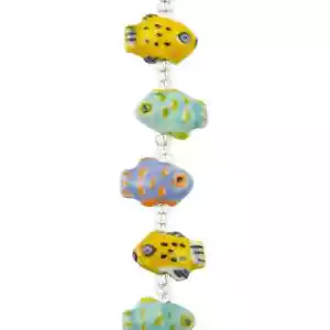 Painted Ceramic Fish Beads, 17mm by Bead Landing™ - Picture 1 of 3