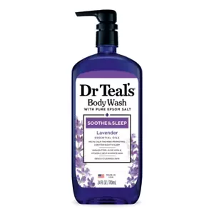 Dr Teal's Body Wash with Pure Epsom Salt, Soothe & Sleep with Lavender, 24 fl oz - Picture 1 of 5