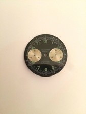 Stunning Black Dial for Chronograph caliber Landeron unbranded tachymeter scale.