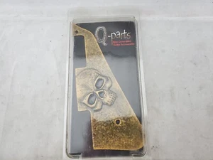 Golpeador Q-Parts 3D Les Paul calavera de metal sucio dorado, envío gratuito - Imagen 1 de 8