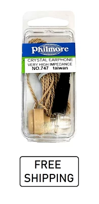 PHILMORE Hi Impedance Crystal Radio Earphone - 3.5mm Phone Plug - 7 Ft Cord - Radio - 747