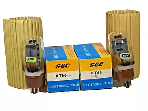 PAR DE HACES KT66 GEC - TUBO DE TETRODO DE POTENCIA PROBADO CON ROETEST V10 POR CURVAS NUEVO - Imagen 1 de 14