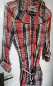 Cherokee rot kariert Baumwolle Langarm Bluse/Top-Größe 12 - Bild 1 von 5