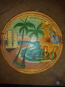 Venezuela South America Folk Art Souvenir Painted Carved Wood Handmade Antique - Picture 1 of 5