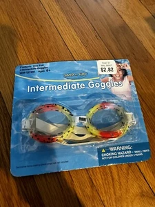 Vintage Sand N Sun Girls Intermediate Goggles 6+ Orange Yellow Speckled NEW NOS - Picture 1 of 8
