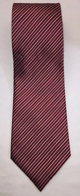 Corbata de cuello 100 % seda a rayas finas roja negra dorada Axcess para hombre NOS - 58" de largo Foto 1 de 4