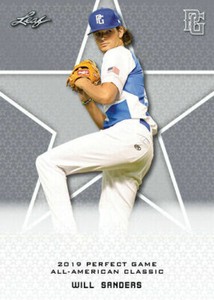 WILL SANDERS 2019 LEAF PERFECT GAME "LIMITED EDITION" ROOKIE CARD! 
