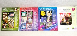 4-Book Lot SULKY Secrets to Successful Applique Quilting Stabilizing Blendables - Imagen 1 de 2
