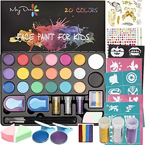 Maydear Kit de Pintura Facial para Niños 20 Colores Paleta de Maquillaje a Base de Agua - Imagen 1 de 4