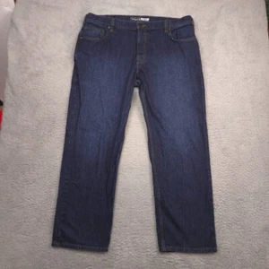 Carhartt Jeans Mens 42x30 Relaxed Fit Dark Wash Denim Straight Leg Workwear USA - Picture 1 of 10
