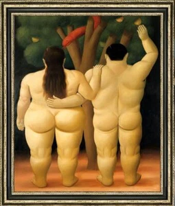 Art OIL PAINTING REPRO OF FERNANDO BOTERO fat nude girl ON CANVAS 24"x36" - Picture 1 of 2
