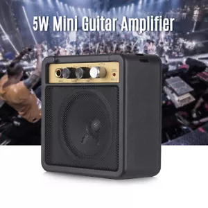 Mini Amplificatore Chitarra Elettrica 5W Amplificatore Pratica Portatile con Effetto Overdrive P2N3 - Foto 1 di 11