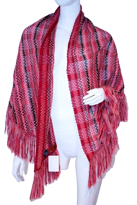 MISSONI Italia TEJIDO FLECOS CHAL LANA CUBIERTA BUFANDA  Foto 1 de 2