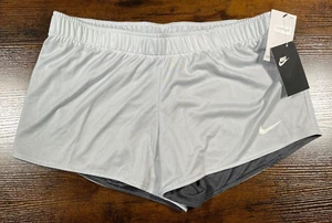Neu mit Etikett Nike Damen-Laufshorts Mesh gefüttert grau Large UVP $ 35 10" - Bild 1 von 10
