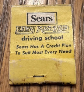 Vintage Sears Department Store Easy Method Driving School Advertising Matchbook - Picture 1 of 2