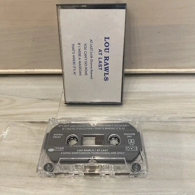 RARE PROMO Lou Rawls CASSETTE TAPE At Last sampler RAY CHARLES Dianne Reeves '89 - Image 1 of 3