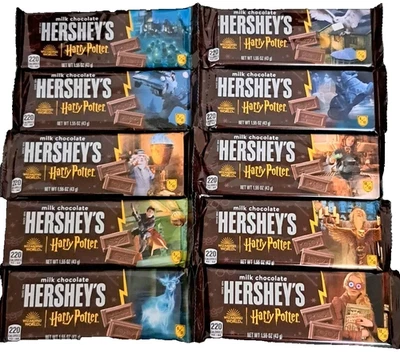 Barras Hershey Harry Potter 10 piezas Hermione Ron Hedwig Dumbledore Luna Exp 6/25 Foto 1 de 3