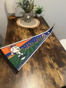 New York Mets Baseball Mr Met Pennant - Picture 1 of 10