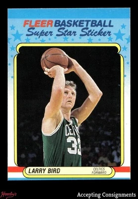 1988-89 Fleer Stickers #2 Larry Bird CELTICS - Image 1 of 2