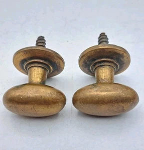 Coppia ferramenta mobili vittoriani antichi/vintage piccoli pomelli cassetto porta tirare  - Foto 1 di 10