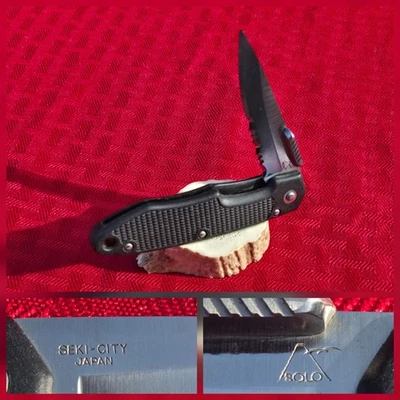 Spyderco S003PS SOLO Folding Knife Half Serrated Blade Half Wave DISCONTINUED - Image 1 of 4