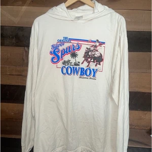Silver Spurs Cowboy Kissimmee Florida Hoodie Comfort Wash L Graphic - Picture 1 of 4