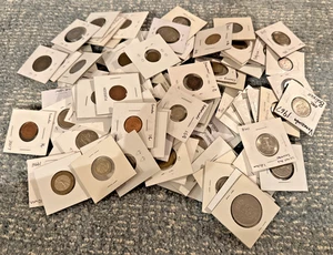 NICE! LOT of 100 Foreign Coins in Flips - Mystery Value - Hours of Fun! - Picture 1 of 4