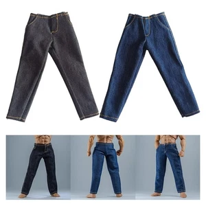 Jeans Miniatures pour Hommes, échelle 1:12, Vêtements de Poupée, Mini - Picture 1 of 15