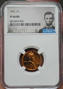 1952 1c PR66RD NGC RED Lincoln Cent - Picture 1 of 4
