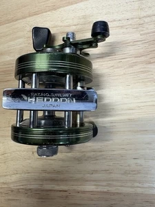 NICE VINTAGE Heddon 3200 Mark IV Green Bait Casting Fishing Reel levelwind Japan - Picture 1 of 11
