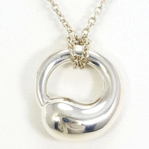 TIFFANY&Co. Eternal Circle Necklace Silver 925 Pendant Women's Polished Auth - Picture 1 of 6