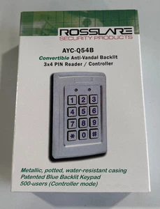 ROSSLARE AYC-Q54B CONVERTIBLE ANTI VANDAL BACKLIT 3×4 PIN READER CONTROLLER - Picture 1 of 1