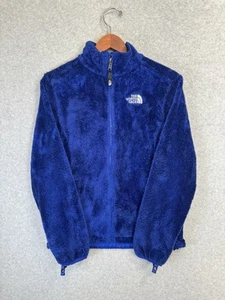 Veste zippée floue The North Face S bleu peluche polaire fermeture éclair complète confortable extérieur - Photo 1/15