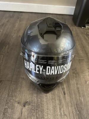 Harley Davidson Helmet With Bag Dust Cover with Drawstring, Black/Grey In Box - Image 1 of 4