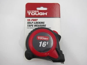 Cinta métrica autobloqueante Hyper Tough 16 pies roja NUEVA - Imagen 1 de 2