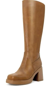 HEIFIN Knee High Boots for Women Square Toe Tall Boots Size 9 - Foto 1 di 4