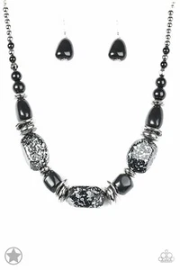 Paparazzi - In guten Glasuren Halskette & Glasur der Herrlichkeit Armband schwarz Set - Bild 1 von 5