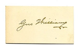 Autógrafo GUS WILLIAMS firma en tarjeta 1894-97 GUERRA CIVIL baterista comediante - Imagen 1 de 2