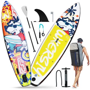 Inflatable Paddleboard Board 6 Inch Thick Surfboard Surf S1W2 - Picture 1 of 9
