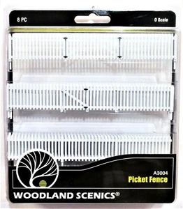 O Scale Woodland Scenics A3004 Picket  Fence w/Gates Hinges & Planter Pins - Picture 1 of 1