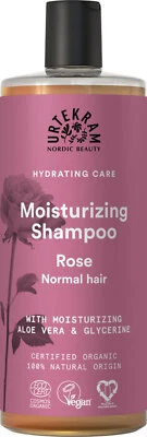 URTEKRAM Rose Shampoo 500 ml - für normales Haar, vegan, Naturkosmetik