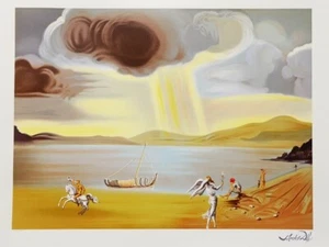 Salvador Dali "Landscape of Port Lligat" Lithograph Print Sheet Only COA - Picture 1 of 4