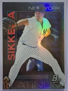 T.K. SIKKEMA - 2021 Bowman Platinum #TOP-61 TOP PROSPECT NEW YORK YANKEES - Picture 1 of 2