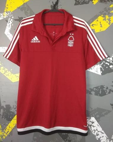 Nottingham Forest Training Jersey Football Polo Shirt Red Adidas Mens ig93 Cover