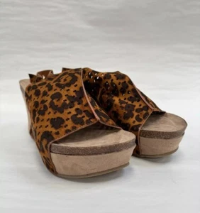 Sandalo Mata Leopard Stampa Zeppe 8,5 - Foto 1 di 5
