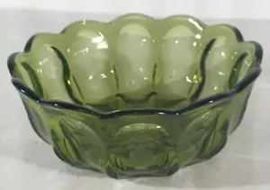 Vintage Anchor Hocking Fairfield Avocado GRÜN SALATSCHÜSSEL 5 3/4" gewellter Rand MCM - Bild 1 von 9