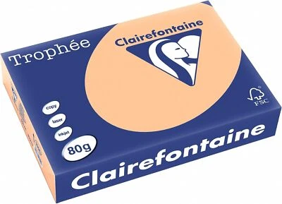 Clairefontaine Trophee Color Aprikose 80g/m² DIN-A4 - 500 Blatt farbiges Papier