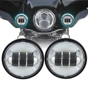 Lámparas auxiliares redondas con luces antiniebla LED de 4,5"" aptas para motocicleta VTX 1300 - Imagen 1 de 8