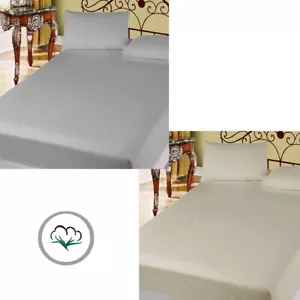 400TC Cotton Percale Super Queen Combo Set 50cm Wall - Picture 1 of 4