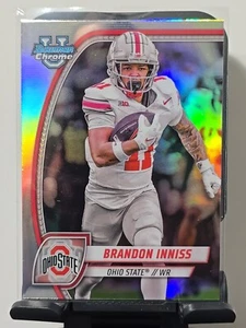 Brandon Inniss 2024 Bowman University U Chrome Refractor #23 Ohio State - Picture 1 of 6